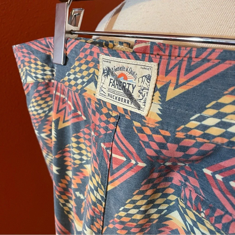 Faherty x Huckberry Men’s 7” Sequoia Southwestern Grove‎ Board Classic Shorts